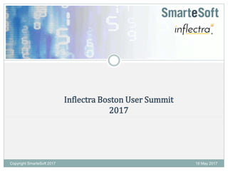 Copyright SmarteSoft 2017 18 May 2017
Inflectra Boston User Summit
2017
 