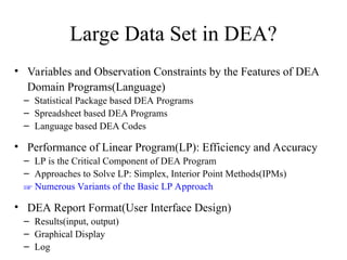 Phân tích DEA với dữ liệu lớn trong STATA | PPT