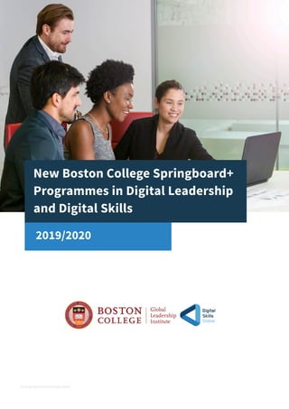 2019/2020
© Copyright Digital Skills Global. All rights reserved.
New Boston College Springboard+
Programmes in Digital Leadership
and Digital Skills
 