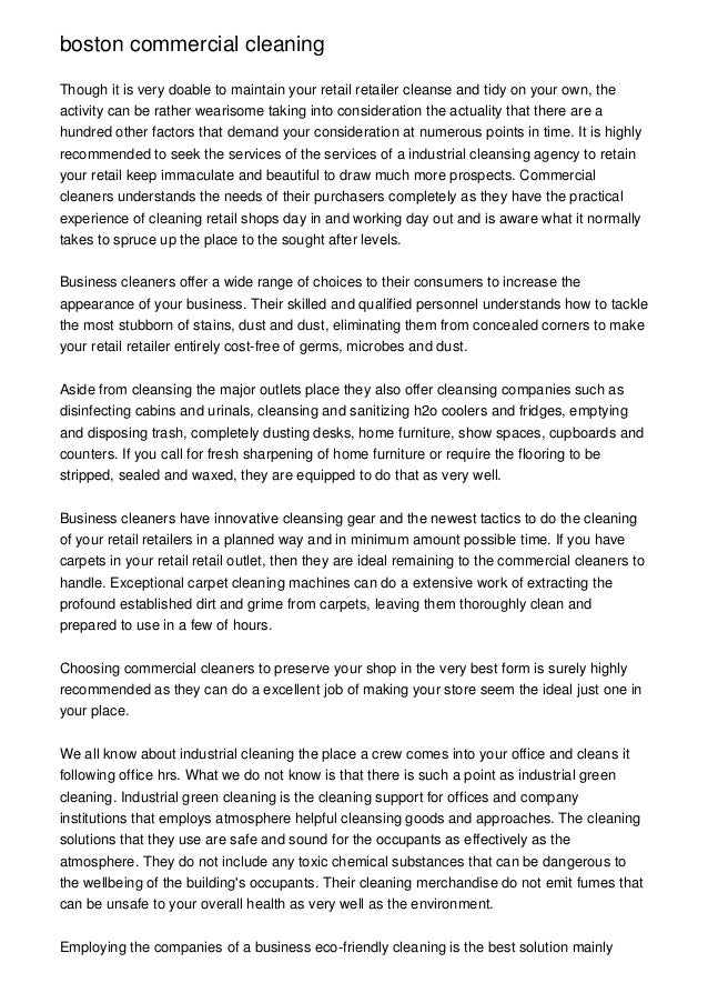 boston commercial cleaning
