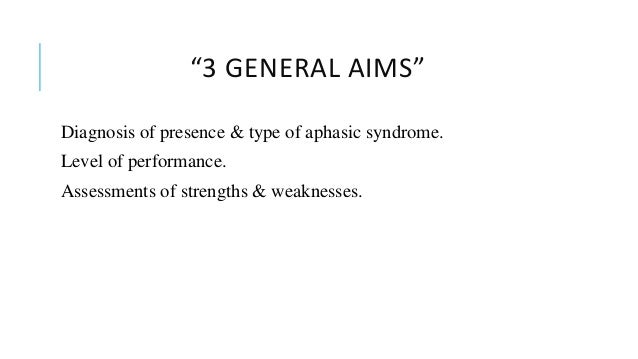 Boston Diagnostic Aphasia Examination - 