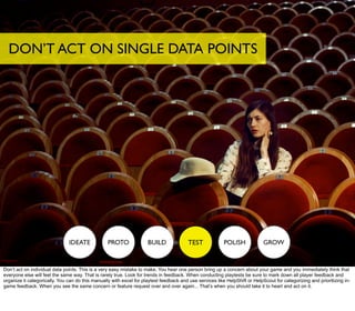 DON’T ACT ON SINGLE DATA POINTS
TEST
Don’t act on individual data points. This is a very easy mistake to make. You hear on...