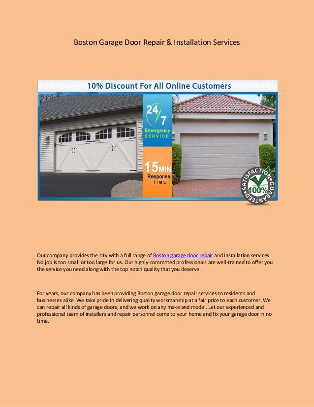 Boston Garage Door Repair Amp Installation Services