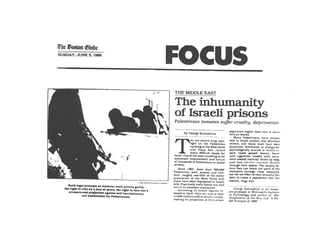 Boston Globe in Israel, June 5, 1988