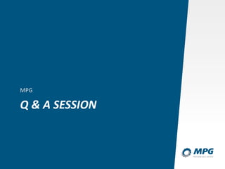 Q & A SESSION
MPG
 