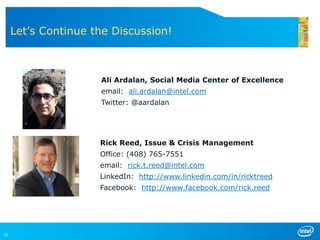 8Social Crisis Response @ Intel