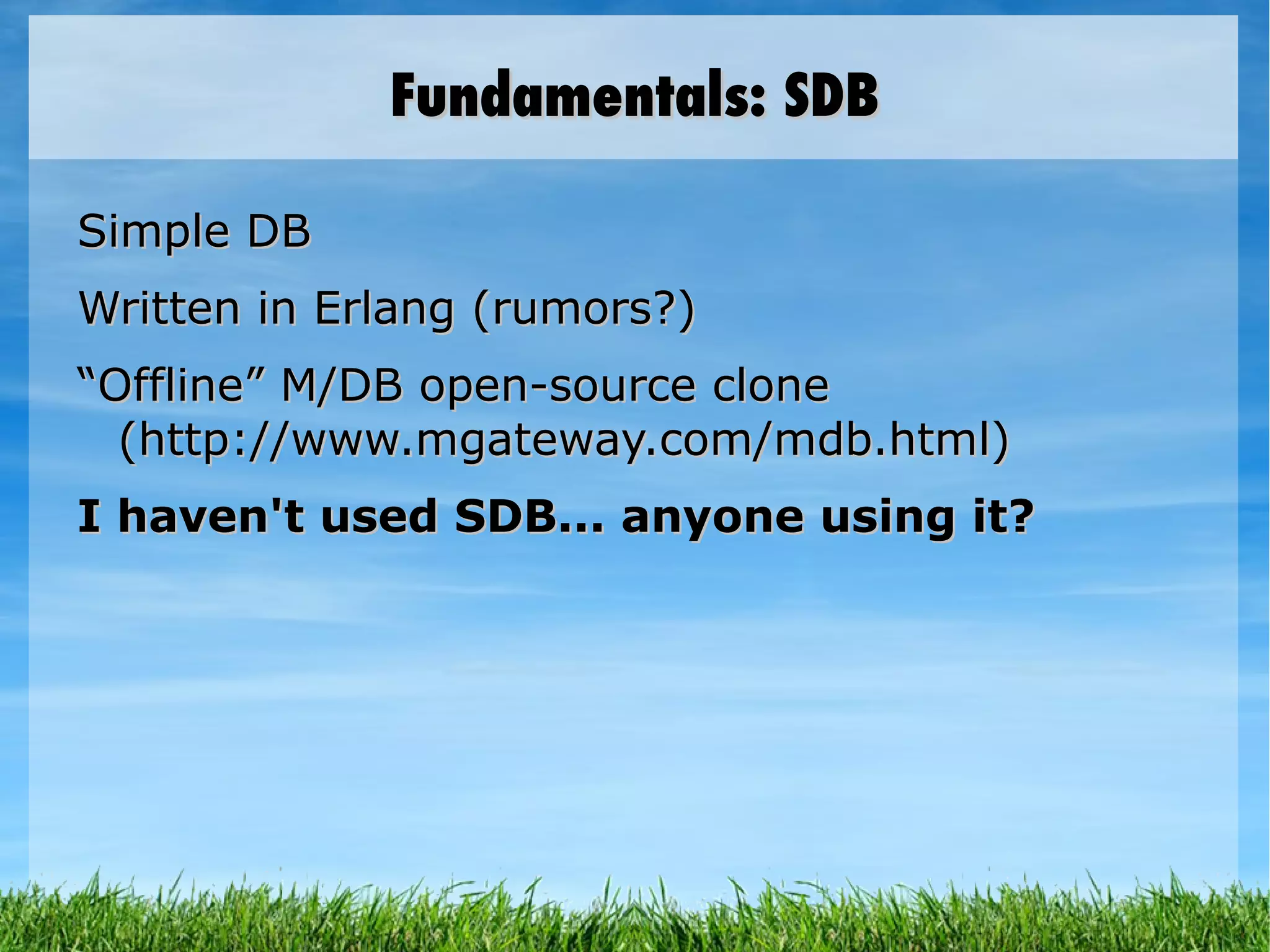 Intro: Who Clouds? Web Applications 