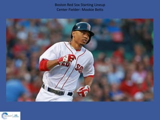 Boston Red Sox Starting Lineup
Center Fielder: Mookie Betts