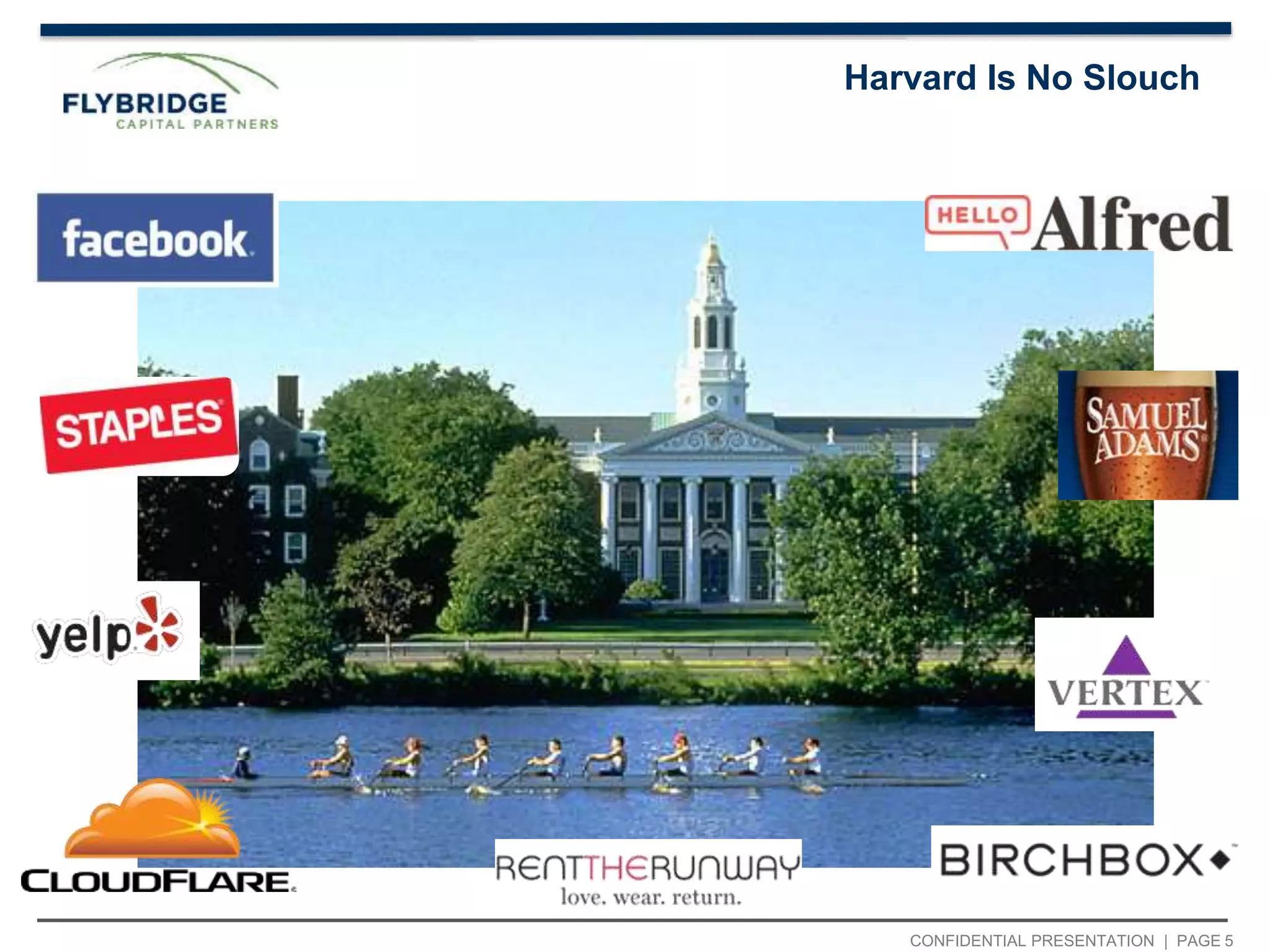 CONFIDENTIAL PRESENTATION | PAGE 5
Harvard Is No Slouch
 