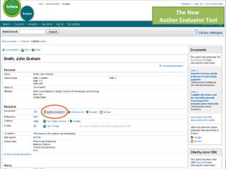 The New  Author Evaluator Tool 