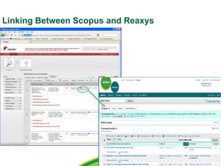 Linking Between Scopus and Reaxys 
