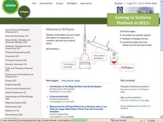 Coming to SciVerse Platform in 2011! 