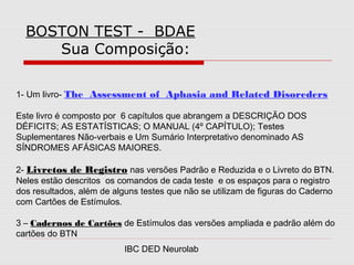 Boston test bdae power pointbackup | PPT