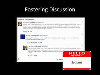 Fostering Discussion




                  Support
 