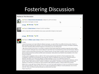 Fostering Discussion
 
