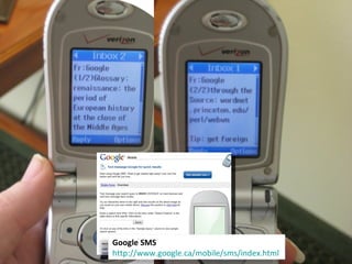 Google SMS http://www.google.ca/mobile/sms/index.html   