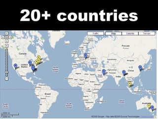 20+ countries 