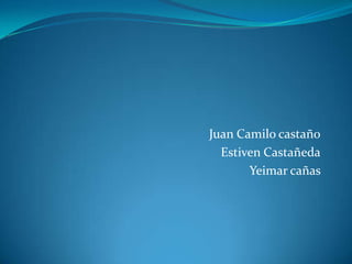 Juan Camilo castaño
  Estiven Castañeda
       Yeimar cañas
 