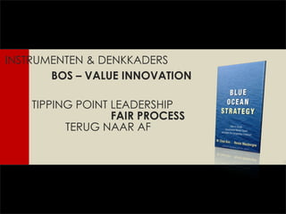 INSTRUMENTEN & DENKKADERS BOS – VALUE INNOVATION TIPPING POINT LEADERSHIP FAIR PROCESS TERUG NAAR AF 