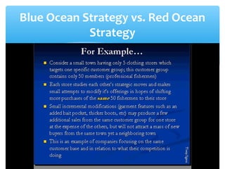 Blue Ocean Strategy vs. Red Ocean
Strategy
 