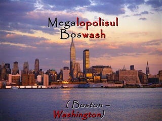 Mega lopolisul   Bos wash ( Boston –  Washington ) 
