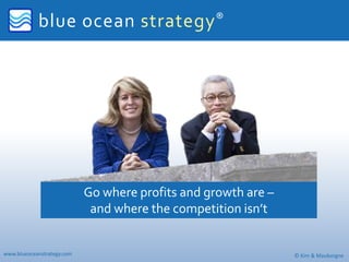www.blueoceanstrategy.com © Kim & Mauborgne
blue ocean strategy®
Go where profits and growth are –
and where the competition isn’t
 