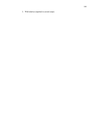 144
3. Wild relatives (reported in several crops)
 