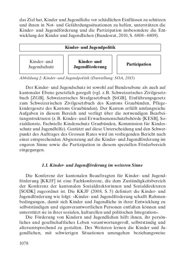 Bericht über die Kinder- und Jugendförderung im Kanton Graubünden