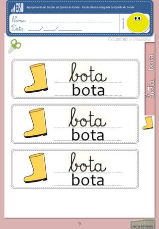 Agrupamento de Escolas da Quinta do Conde – Escola Básica Integrada da Quinta do Conde 
Avaliação 
Nome: ___________________________________ 
Data: _____/_____/__________ 
9 
 