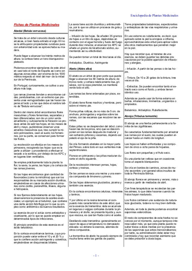 Botanica Enciclopedia De Plantas Medicinales Fichas X