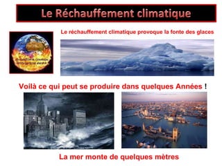 Le réchauffement climatique provoque la fonte des glaces




Voilà ce qui peut se produire dans quelques Années !




           La mer monte de quelques mètres
 