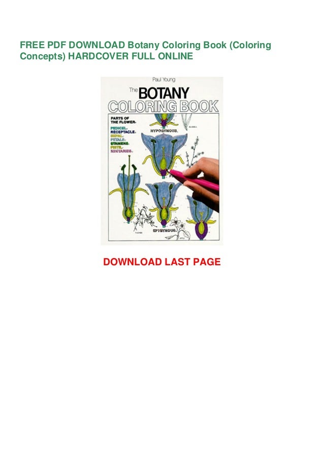 Download Botany Coloring Book Coloring Concepts Hardcover