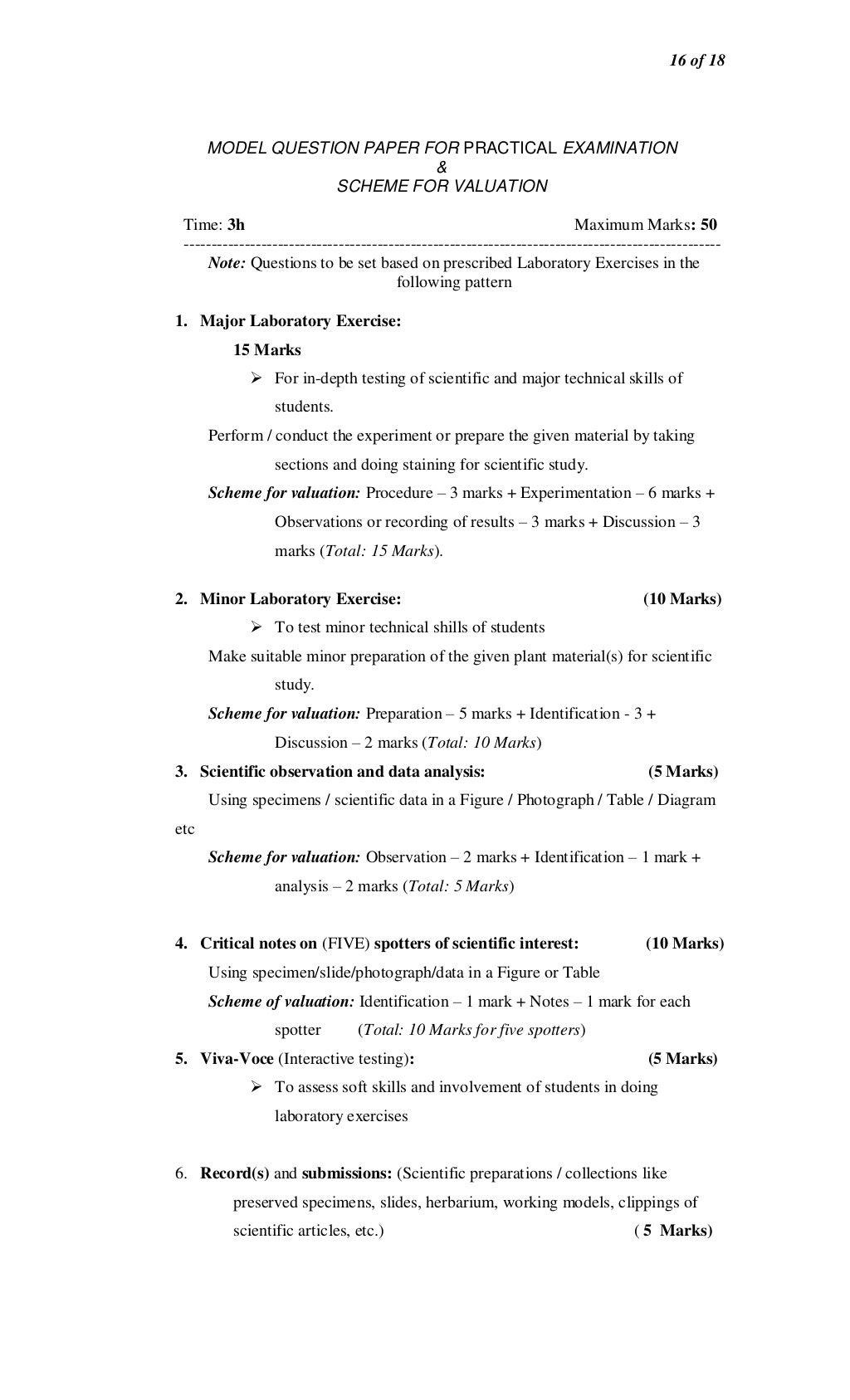 Botany syllabus