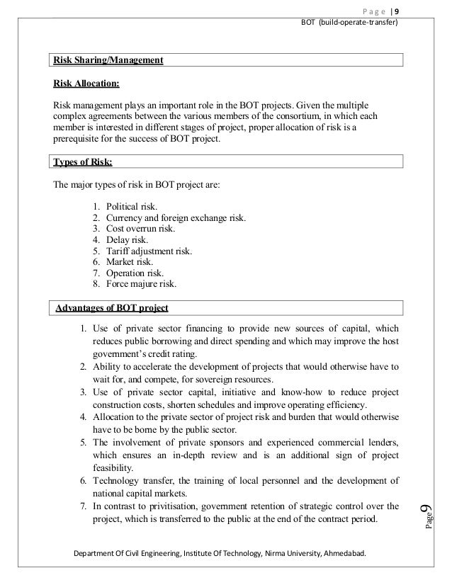 (PDF) Analytical comparison between BOT, BOOT, and PPP ...