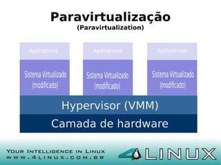 Paravirtualização
   (Paravirtualization)
 