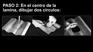 PASO 2: En el centro de la
lamina, dibujar dos círculos:
 