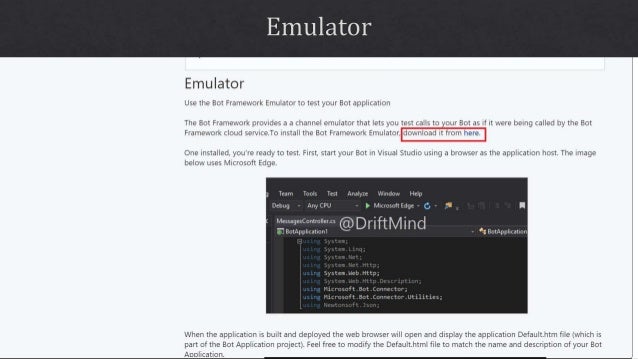 Microsoft Bot Framework Demo Microsoft Bot Framework Demo