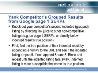 Google Bot Herding, PageRank Sculpting and Manipulation