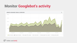 Monitor Googlebot's activity 
Twitter.com/botify 
 