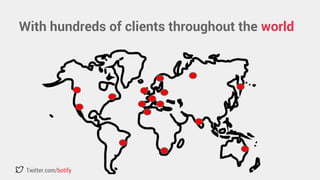 With hundreds of clients throughout the world 
Twitter.com/botify 
 