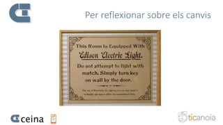 Per reflexionar sobre els canvis
 