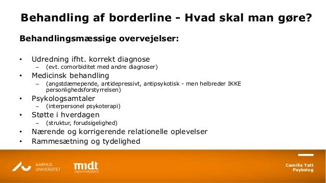 Borderline medicin behandling