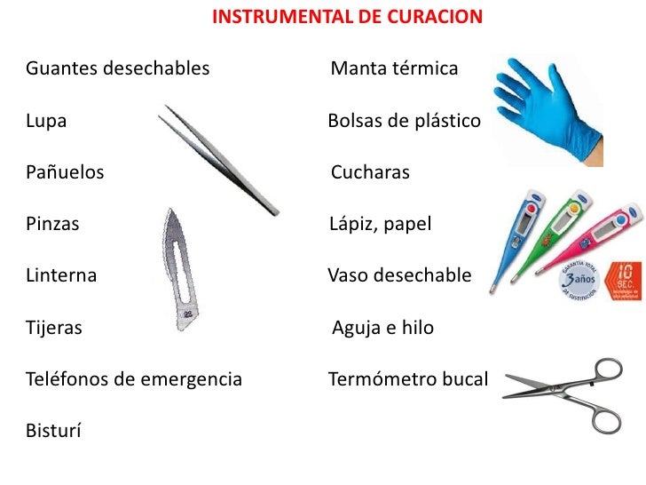 Material Que Debe Contener Un Botiquin De Primeros Auxilios - Material