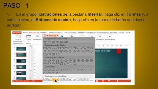 Botones de accion en power point
