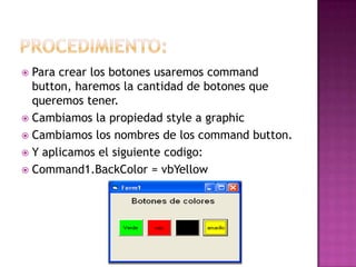 Botones de colores power | PPTX