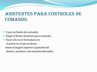 Botones de comando | PPTX