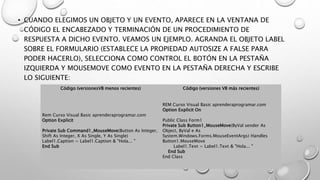 Botones en visual basic 6 | PPTX