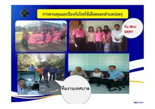 การควบคุมและปองกันโรคไขเลือดออกตําบลบอตรุ
ทีม Mini
SRRT
ทีมงานเทศบาล
 