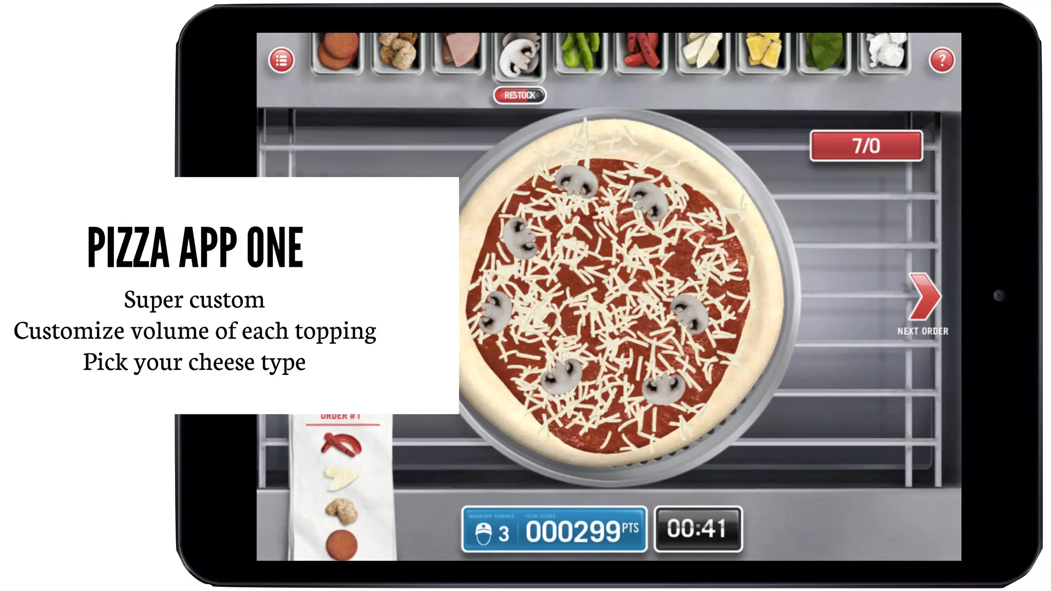 @alex_godin | slash-hyphen
subscribe: letters.slash-hyphen.com
PIZZA APP ONE
Super custom
Customize volume of each topping
Pick your cheese type
 