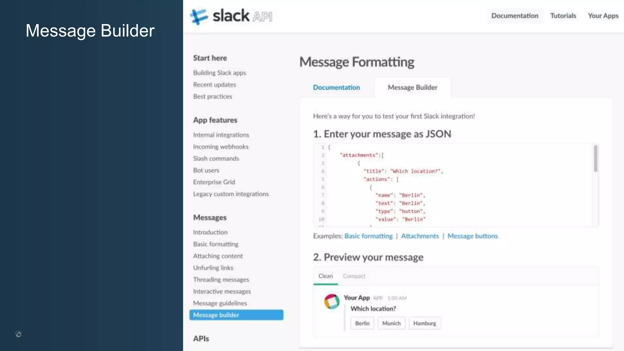 @ansi @nheidloff Message Builder